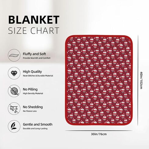 Christmas Pink Gingerbread Cookies Swaddle Throw Blanket - 30"x40" Double-Sided Printed Fleece Blanket Soft Cozy for Baby, Dog in Saudi Arabia