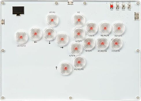 MoKo Arcade Stick Leverless Controller, 16Keys Leverless Arcade Stick with Turbo, Fight Stick with Custom RGB for PC/PS3/PS4/Switch/Steam, Acrylic Low-Profile Switch Fightpad Support Hot Swap, SOCD in Saudi Arabia