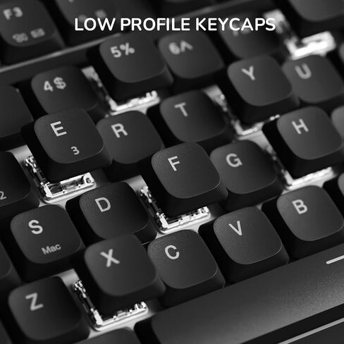 i75 Low Profile Mechanical Keyboard with Volume Knob, 75% Wireless Keyboard Tri-Mode BT/2.4G/Wired Gaming Keyboard Hot Swappable RGB Backlit, Gasket Mount Structure, Linear Red Switch-White in Saudi Arabia