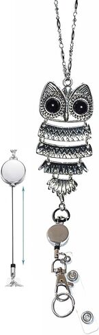 Hidden Hollow Beads Retractable Badge Reel, Heart Chain Women's Beaded Lanyard, Strong, ID Card Holder, Keys Teacher Nurse Cruise Key Keychain in Saudi Arabia