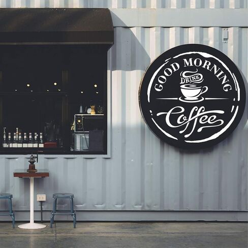 صباح الخير شرب القهوة مقهى نافذة ملصق جدار الشارات الفن ملصقات المطبخ الفينيل ديكور ملصق مرآة بلاط اقتباسات نقل الديكور متجر حانة الشاي المنزل كوب كبير علامة الحب غرفة اقتباس قابلة للإزالة in Kuwait