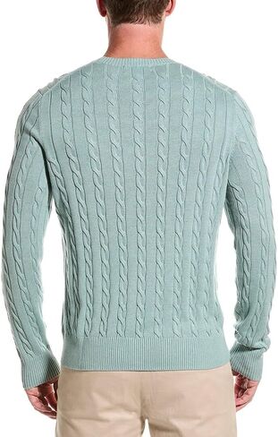 Brooks Brothers Men's Regular Fit Supima Cotton Long Sleeve Half-Zip Sweater, Light Blue/Blue, Large in Saudi Arabia