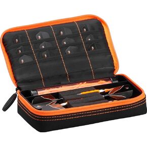 Casemaster Plazma Dart Case for Soft and Steel Tip Darts, Holds 3 Darts and Features Built-In Storage Tube and Pockets for Flights, Tips, Shafts, and Personal Items