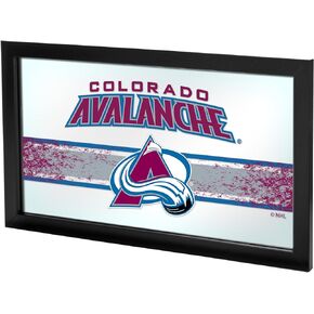 العلامة التجارية Gameroom NHL Colorado Avalanche مرآة بشعار مؤطر