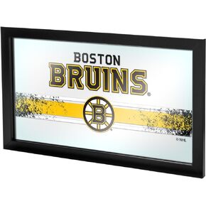 مرآة بشعار مؤطر للعلامة التجارية Gameroom NHL Boston Bruins