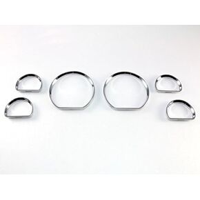 Chrome Dash Gauge Ring Bezel Set for Ford 94-04 Mustang