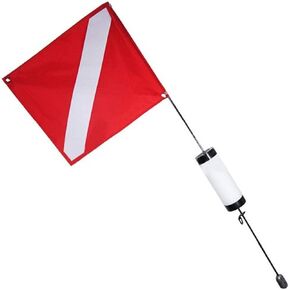 Scuba Choice Scuba Diving Spearfishing Free Dive Flag with Weight Float, 4', Large