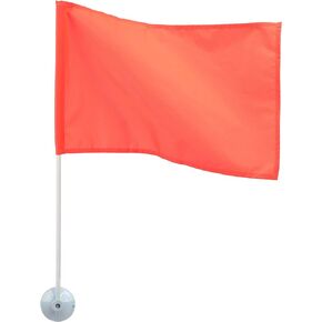 Seachoice Heavy-Duty Marine-Grade Nylon Orange Ski Flag w/ 24-in. Pole, 12 in. X 18 in.