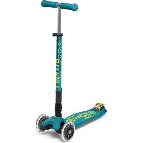 Micro Kickboard - Maxi Deluxe Foldable LED - Three Wheeled, Lean-to-Steer, Fold-to-Carry Swiss-Designed Micro Scooter for Kids with Motion-Activated Light-Up Wheels for Ages 5-12