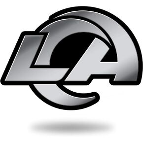 Rico Industries NFL Los Angeles Rams Chrome Finished Auto Emblem 3D Sticker