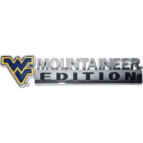 Elektroplate West Virginia Mountaineers Mountaineer Edition Metal Auto Emblem (Officially Licensed)