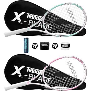 Teloon Tennis Rackets for Adults 2 pcs Recreational -27 inch Tennis Racquet for Men and Women College Students Beginner Tennis Racket.…