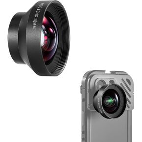 NEEWER HD 18mm 100° Wide Angle Lens Only for 17mm Thread Backplate, 0.5X Magnification Compatible with SmallRig NEEWER iPhone Samsung Phone Cage with 17mm Lens Adapter, Compatible with Sandmarc, LS-42