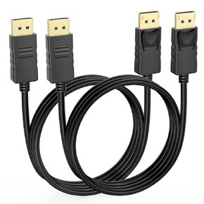 DisplayPort to DisplayPort Cables 6FT,10-Pack 4K@60Hz DP Display Port Male to Male Cord Gold-Plated, 2K@165Hz Compatible for Computer, Laptop, Graphics Card, etc