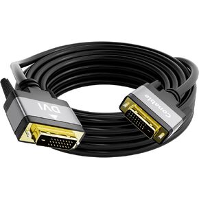 Conable 20 FT DVI-D 24+1 Gold Plated Dual Link Male to Male Cable, Aluminum Shells, 1080P, for PC, Desktop, Monitor, Projector, Gaming, HDTV, DVD, Black in Saudi Arabia