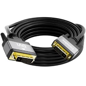 كابل DVI إلى DVI بطول 4 أقدام، DVI-D 24+1 كابل مطلي بالذهب، وصلة مزدوجة DVI ذكر إلى سلك ذكر، أغلفة من الألومنيوم، 1080P، للكمبيوتر الشخصي، سطح المكتب، الشاشة، جهاز العرض، الألعاب، HDTV، DVD، أسود