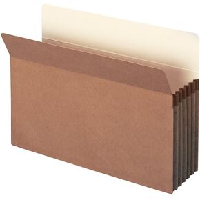 Smead File Pocket, Straight-Cut Tab, 5-1/4" Expansion, Legal Size, Redrope, 10 per Box (74234)