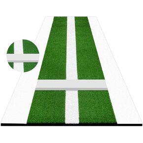 Softball Pitching Mat Regulation Softball Pitching Rubber/Mound for Pitchers Indoor Outdoor Pitching Practice with 5mm Pitching Pad Antifade Antislip Pitch 10' X 3'