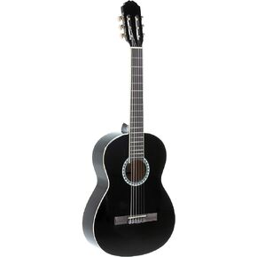 GEWA Classical Guitar BASICPLUS 4/4، جيتار الأطفال (أعلى شجرة التنوب، ظهر وجوانب خشب الزيزفون، طلاء طلاء عالي اللمعان، حنق فضي من النيكل، موالفات مطلية بالكروم، مثالية للأطفال من سن 12 عامًا فما فوق)