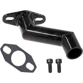 JRL 32mm-40mm Black Offset Intake Manifold and Gasket For 49cc 66cc 80cc Motorized Bike Motorised Bicycle (Black)