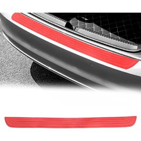 Car Rear Bumper Protector Anti-Scratch Abrasion Rubber Trunk Door Entry Sill Guard, 35.1inch x2.75inch Car Exterior Accessories Non-Slip Strip, Universal for Most Cars and SUV (Black)