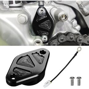 Canitu Black Bump Start Cover,Motorcycle Dirt Pit Billet Aluminum Front Guard Engine Cover Ventilation Start Cover Replacement for Kawasaki KLX110/L 2002-2023