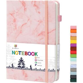Lined Journal Notebooks with Pen Loop, Hardcover Notebook Journal for Work, 100Gsm Premium Thick Paper with Inner Pocket, Medium 5"x8.25", (Purple)