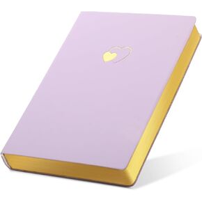 CAGIE Lined Journal Notebook for Women and Girls 256 Pages Cute Diary with Heart-Shaped Leather Journals for Writing A5 Soft Cover Notebooks for Work School (02 Purple, A5) in Kuwait