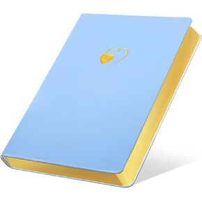 CAGIE Lined Journal Notebook for Women and Girls 256 Pages Cute Diary with Heart-Shaped Leather Journals for Writing A5 Soft Cover Notebooks for Work School (02 Purple, A5)