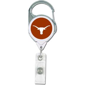 WinCraft NCAA Texas Longhorns Retractable Premium Badge Holder, Team Color, One Size
