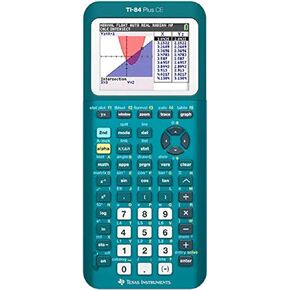 Texas Instruments TI-84 Plus CE Handheld Graphing Calculator, Teal, 84PLCE/TBL/1L1/AS