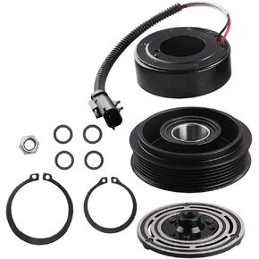 AC Compressor Clutch Assy for Dodge Dakota Durango Ram 1500 2500 3500 Truck Pickup 1994-2002 SD7H15 Air Conditioning Repair Kit Plate 6-Groove Pulley Bearing Coil
