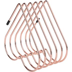 Desk Book Storage Rack, Rose Gold Folder Stand Organizer, Telescopic Files Folder Stand Organizer Craft Supplies Desk Accessories for Indoor Office Home Photography Props (Rose