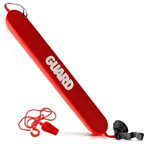 ASA TECHMED Lifeguard Rescue Tube for Home and Commercial Use - Ideal for Lifeguard and Personal Pool - Includes Matching Whistle