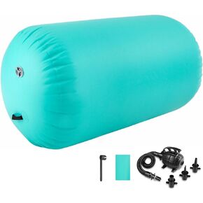 Air Roller Gymnastics Barrel Tumbling Mat Inflatable Air Spot Tumble Track Mat Backbend Trainer with Electric Air Pump for Training/Yoga/Backflip/Home Use in Kuwait