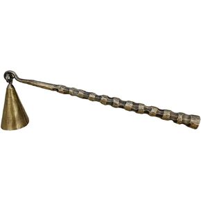 Living Ideas Hand Forged Metal Candle Snuffer Wrought Iron Handmade Candle Snuffer Blacksmith Vintage Candle Extinguisher Gift for Candle Lovers Classic Look Antique Gold Finish Candle Snuffer