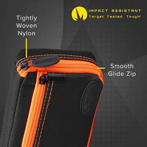 Casemaster Plazma Dart Case for Soft and Steel Tip Darts, Holds 3 Darts and Features Built-In Storage Tube and Pockets for Flights, Tips, Shafts, and Personal Items in Saudi Arabia