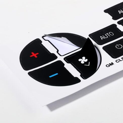 VARGTR 4 Pack Car Air Conditioner Dash Button Repair Kit, Replacement Stickers for Fixing Ruined Faded A/C Control Buttons,Fits for 07-14 GM Vehicles in Saudi Arabia