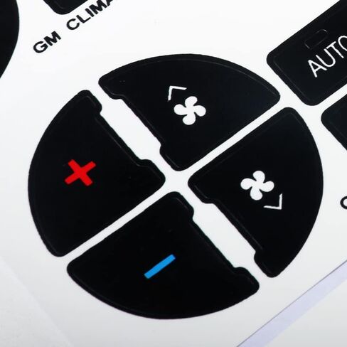 VARGTR 4 Pack Car Air Conditioner Dash Button Repair Kit, Replacement Stickers for Fixing Ruined Faded A/C Control Buttons,Fits for 07-14 GM Vehicles in Saudi Arabia
