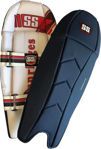 SS Cricket Aerolite Wicket Keeping Legguard, Adult Size, Navy Blue Color in Saudi Arabia
