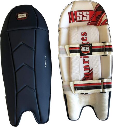 SS Cricket Aerolite Wicket Keeping Legguard, Adult Size, Navy Blue Color in Saudi Arabia