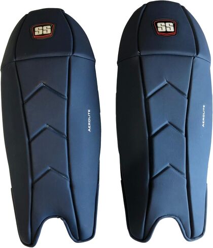 SS Cricket Aerolite Wicket Keeping Legguard, Adult Size, Navy Blue Color in Saudi Arabia