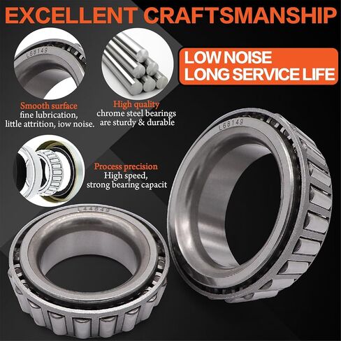 Tuijodaix L68149 L44649 3500lb قارب مقطورة محور العجلة مجموعة تحمل مع 171255 تيرابايت أختام الشحوم، دبابيس كوتر، 1.98 "أغطية الغبار، صواميل المحور وغسالات للمغزل رقم 84 (مجموعتان) in Kuwait