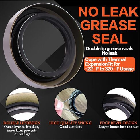 Tuijodaix L68149 L44649 3500lb قارب مقطورة محور العجلة مجموعة تحمل مع 171255 تيرابايت أختام الشحوم، دبابيس كوتر، 1.98 "أغطية الغبار، صواميل المحور وغسالات للمغزل رقم 84 (مجموعتان) in Kuwait