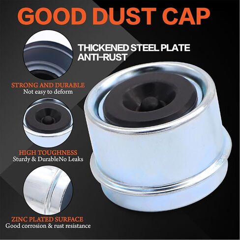 Tuijodaix L68149 L44649 3500lb قارب مقطورة محور العجلة مجموعة تحمل مع 171255 تيرابايت أختام الشحوم، دبابيس كوتر، 1.98 "أغطية الغبار، صواميل المحور وغسالات للمغزل رقم 84 (مجموعتان) in Kuwait