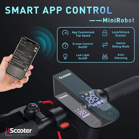 سكوتر كهربائي iScooter، نطاق 25/22/18 ميل، سرعة قصوى 25/18.6/15.6 ميل في الساعة، 800 واط/500 واط/350 واط، سكوتر كهربائي قابل للطي للتنقل مع نظام فرامل مزدوج وتطبيق للبالغين والمراهقين in Kuwait