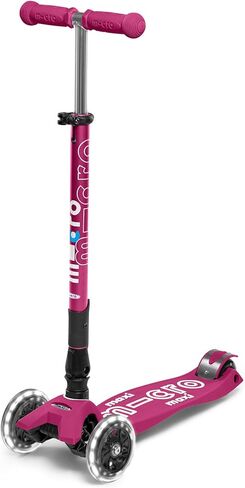 Micro Kickboard - Maxi Deluxe Foldable LED - Three Wheeled, Lean-to-Steer, Fold-to-Carry Swiss-Designed Micro Scooter for Kids with Motion-Activated Light-Up Wheels for Ages 5-12 in Kuwait