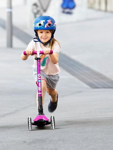 Micro Kickboard - Maxi Deluxe Foldable LED - Three Wheeled, Lean-to-Steer, Fold-to-Carry Swiss-Designed Micro Scooter for Kids with Motion-Activated Light-Up Wheels for Ages 5-12 in Kuwait