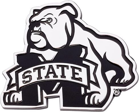 Desert Cactus Mississippi State University Metal 3D Auto Car Emblem Sticker Chrome Bulldogs MSU Emblems Premium Metal Car Truck in Saudi Arabia