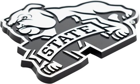 Desert Cactus Mississippi State University Metal 3D Auto Car Emblem Sticker Chrome Bulldogs MSU Emblems Premium Metal Car Truck in Saudi Arabia